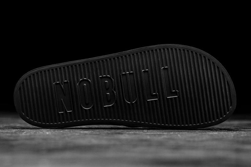 Black Nobull Adjustable Men's Slides | CA E1191B